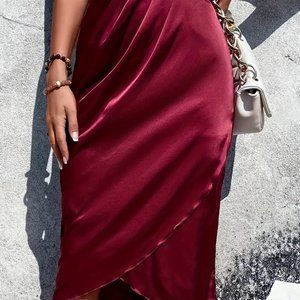 Satin Wrap Skirt